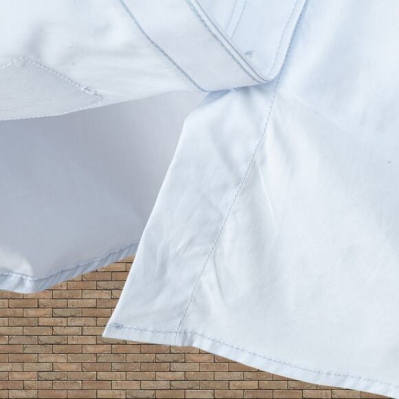 Thom Browne Sky Blue Crop Top with Striped Sleeves - Picture 5 of 5